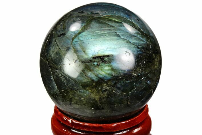 Flashy, Polished Labradorite Sphere - Great Color Play #105781